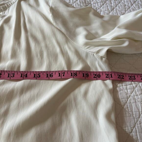 UMGEE Shirt Dress Blouse Bone L Light Academia Preppy Elevated Elegant Granola - Picture 7 of 8